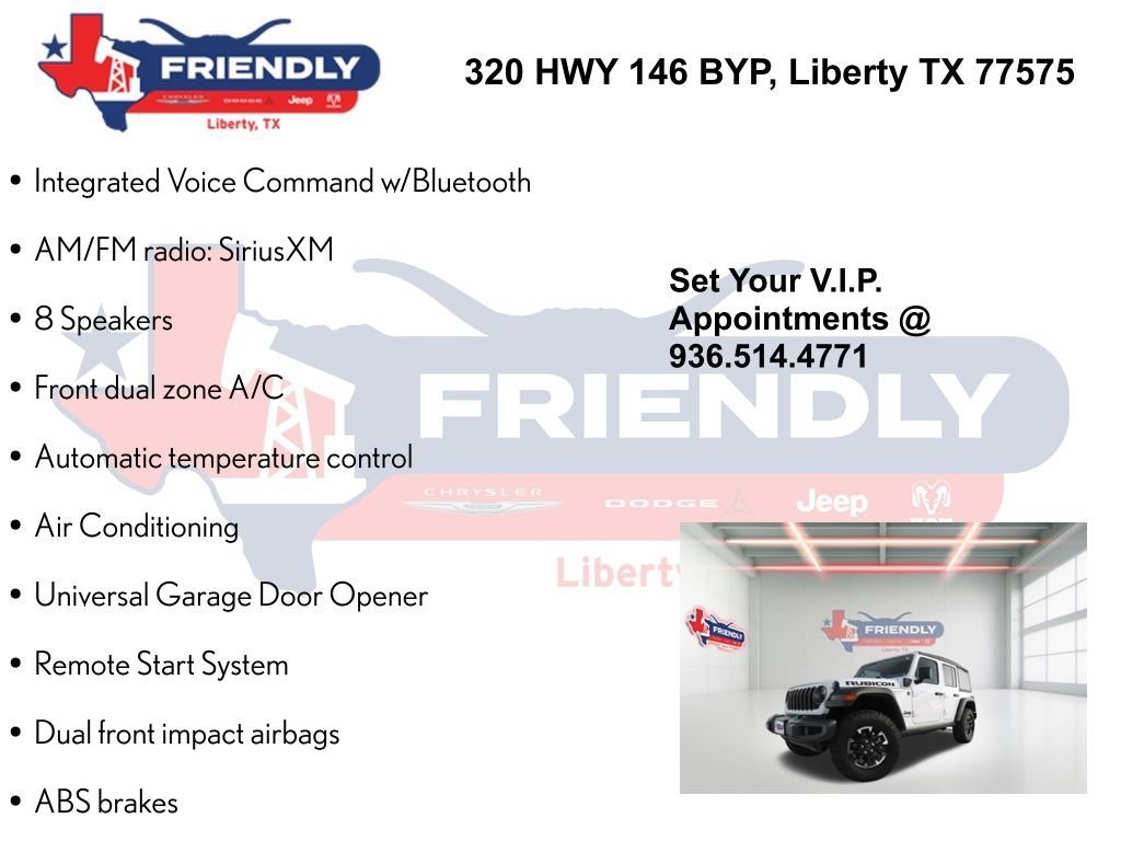 New 2025 Jeep Wrangler Unlimited Rubicon 4xe w/ Safety Group AWD/4WD image 20
