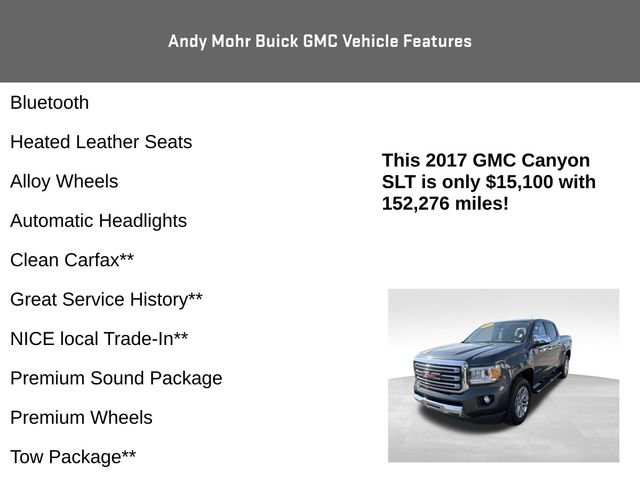 Used 2017 GMC Canyon SLT w/ Driver Alert Package AWD/4WD image 4
