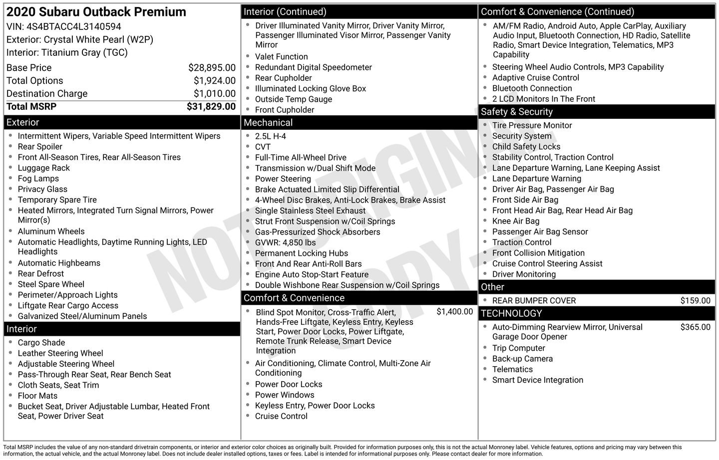 Used 2020 Subaru Outback Premium image 25