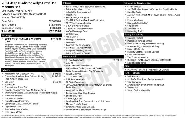 Used 2024 Jeep Gladiator Sport AWD/4WD image 38