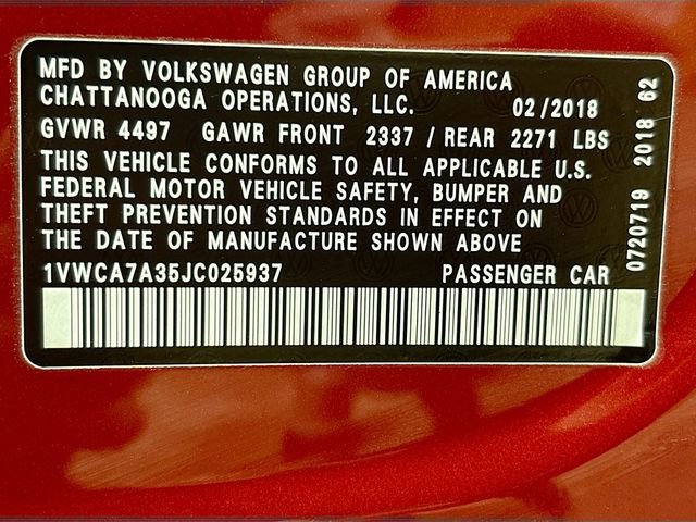 Used 2018 Volkswagen Passat 2.0T SEL Premium image 33