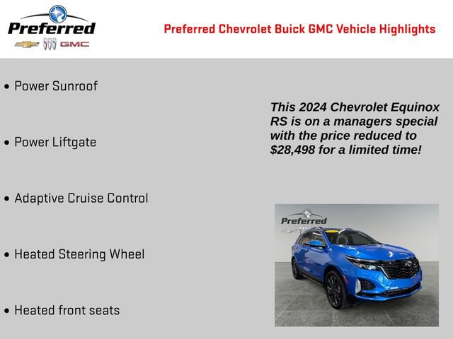 Certified 2024 Chevrolet Equinox RS w/ RS Leather Package image 6