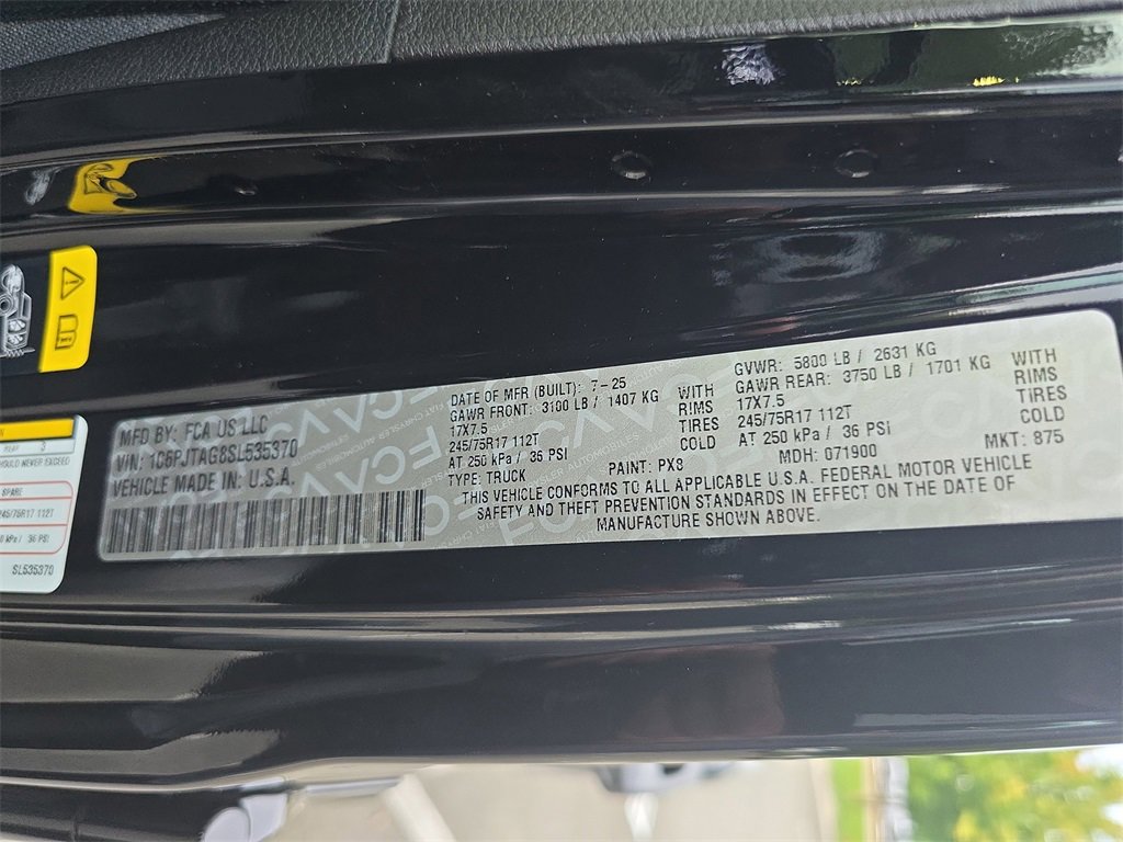 New 2025 Jeep Gladiator Sport image 34