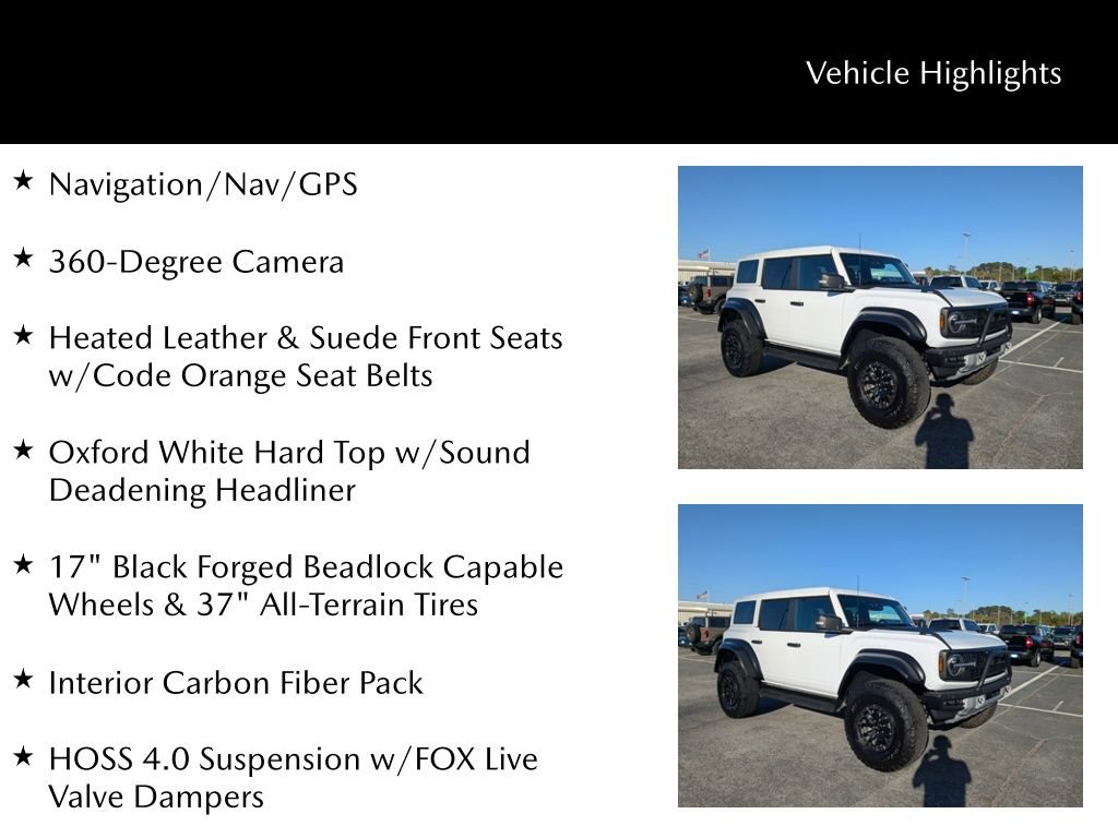 Used 2025 Ford Bronco Raptor w/ Interior Carbon Fiber Pack image 32