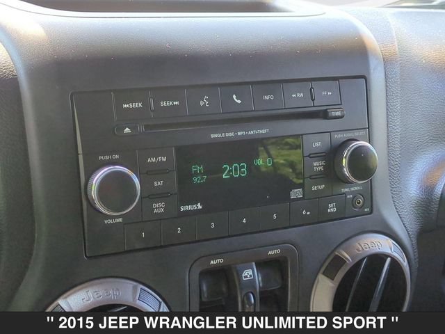 Used 2015 Jeep Wrangler Unlimited Sport w/ Quick Order Package 24S AWD/4WD image 19