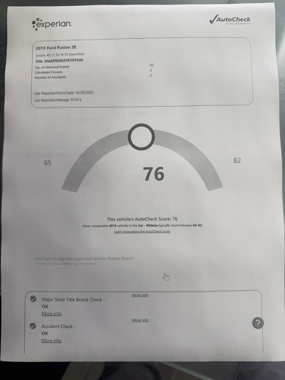 Used 2015 Ford Fusion SE w/ Equipment Group 202A image 21