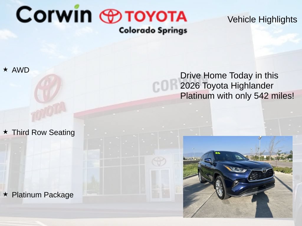 Used 2026 Toyota Highlander Platinum AWD/4WD image 7