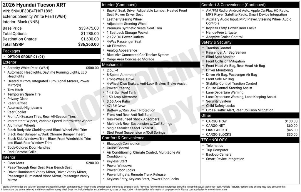 New 2026 Hyundai Tucson XRT image 5