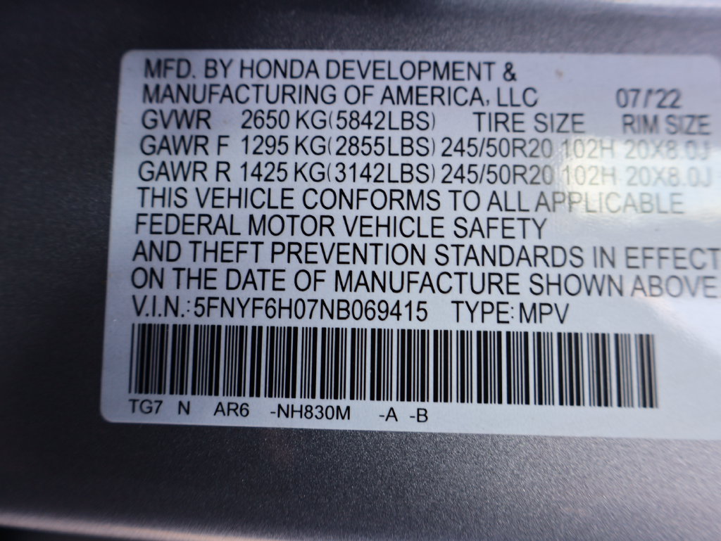 Certified 2022 Honda Pilot Elite image 38