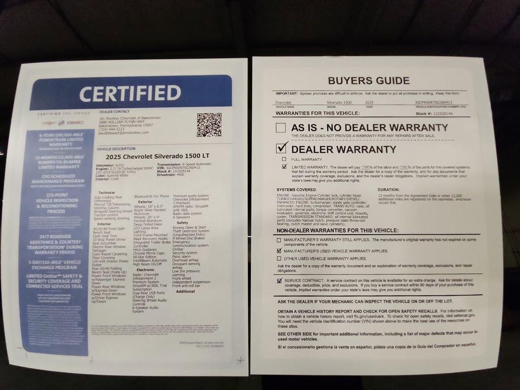 Certified 2025 Chevrolet Silverado 1500 LT AWD/4WD image 31