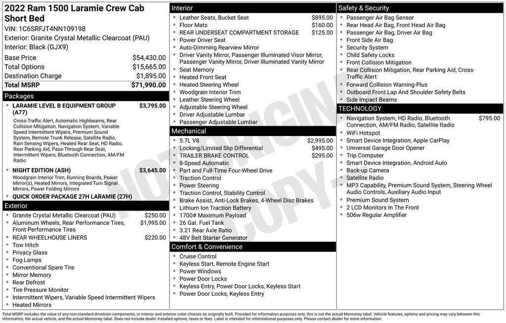 Used 2022 RAM 1500 Laramie AWD/4WD image 10