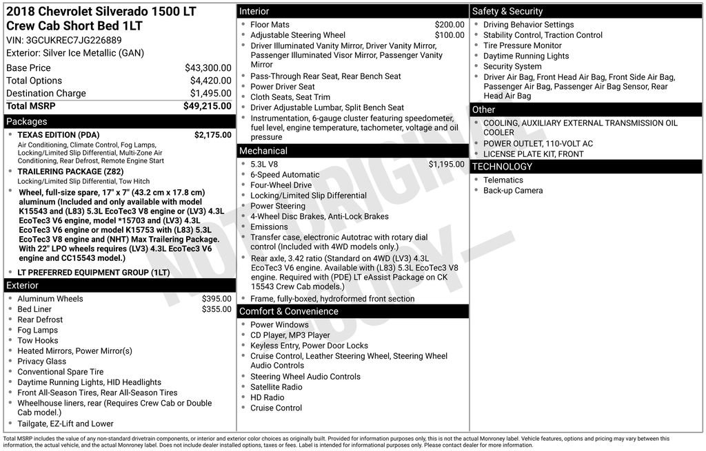 Used 2018 Chevrolet Silverado 1500 LT w/ Texas Edition image 11