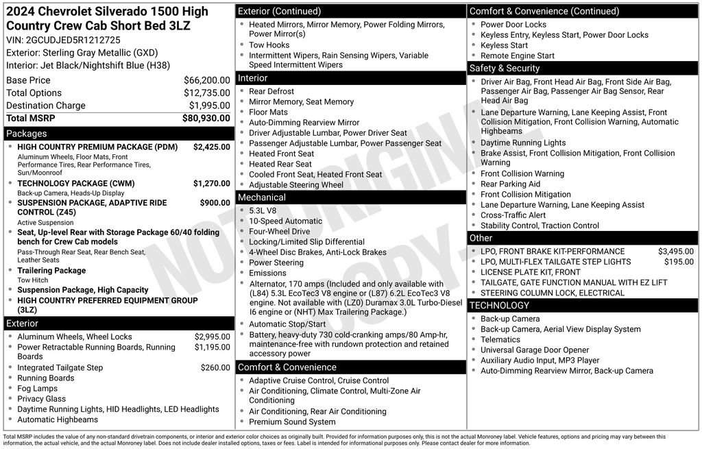 Used 2024 Chevrolet Silverado 1500 High Country w/ High Country Premium Package image 29