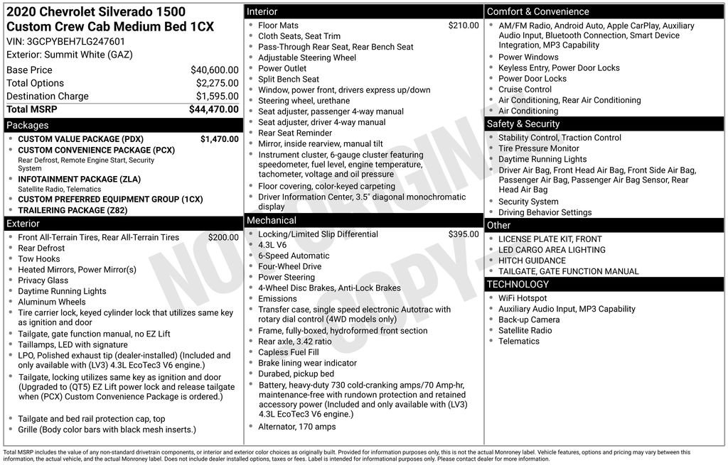 Used 2020 Chevrolet Silverado 1500 Custom w/ Custom Value Package image 28