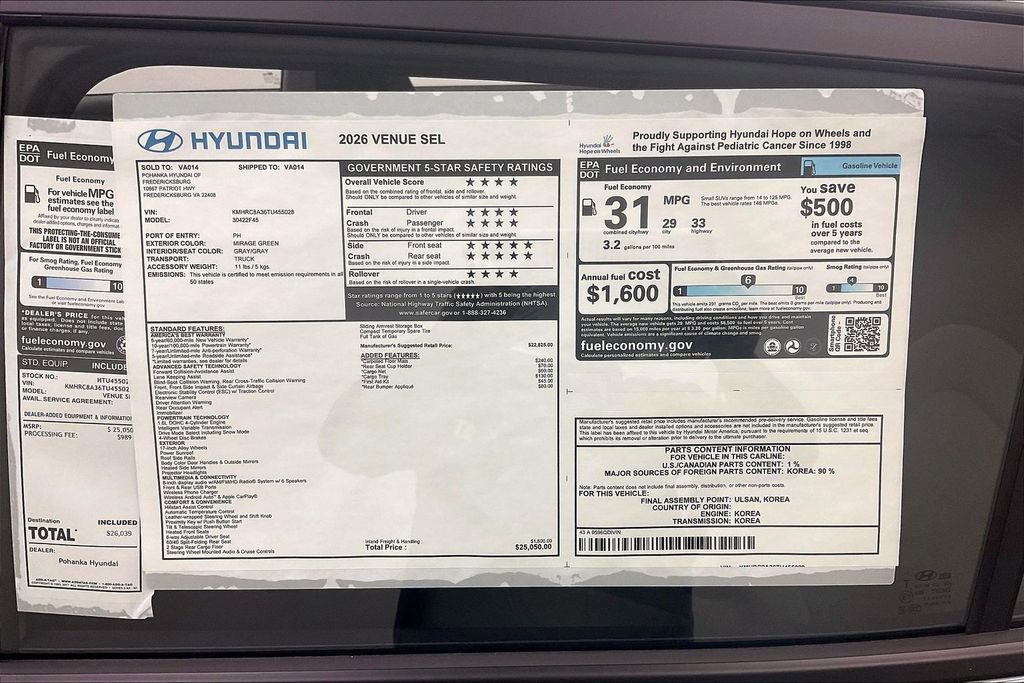 New 2026 Hyundai Venue SEL image 14