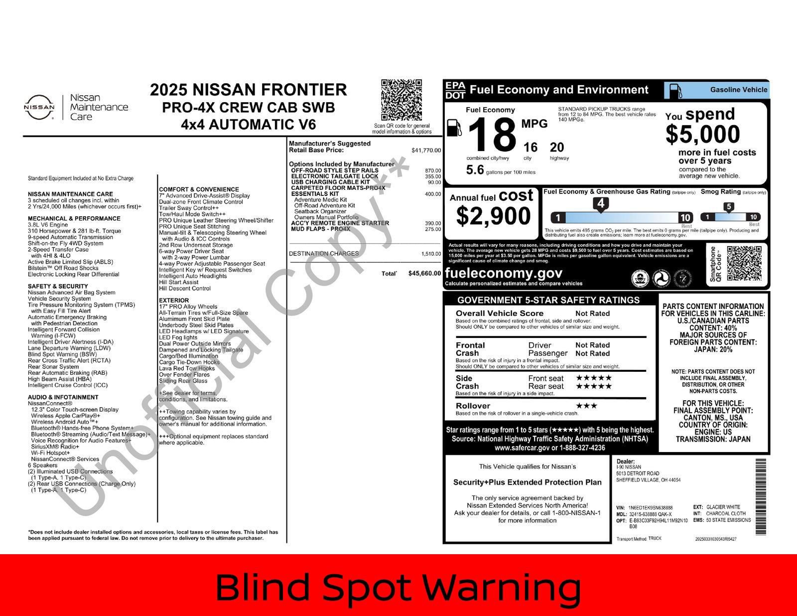 New 2025 Nissan Frontier PRO-4X image 7
