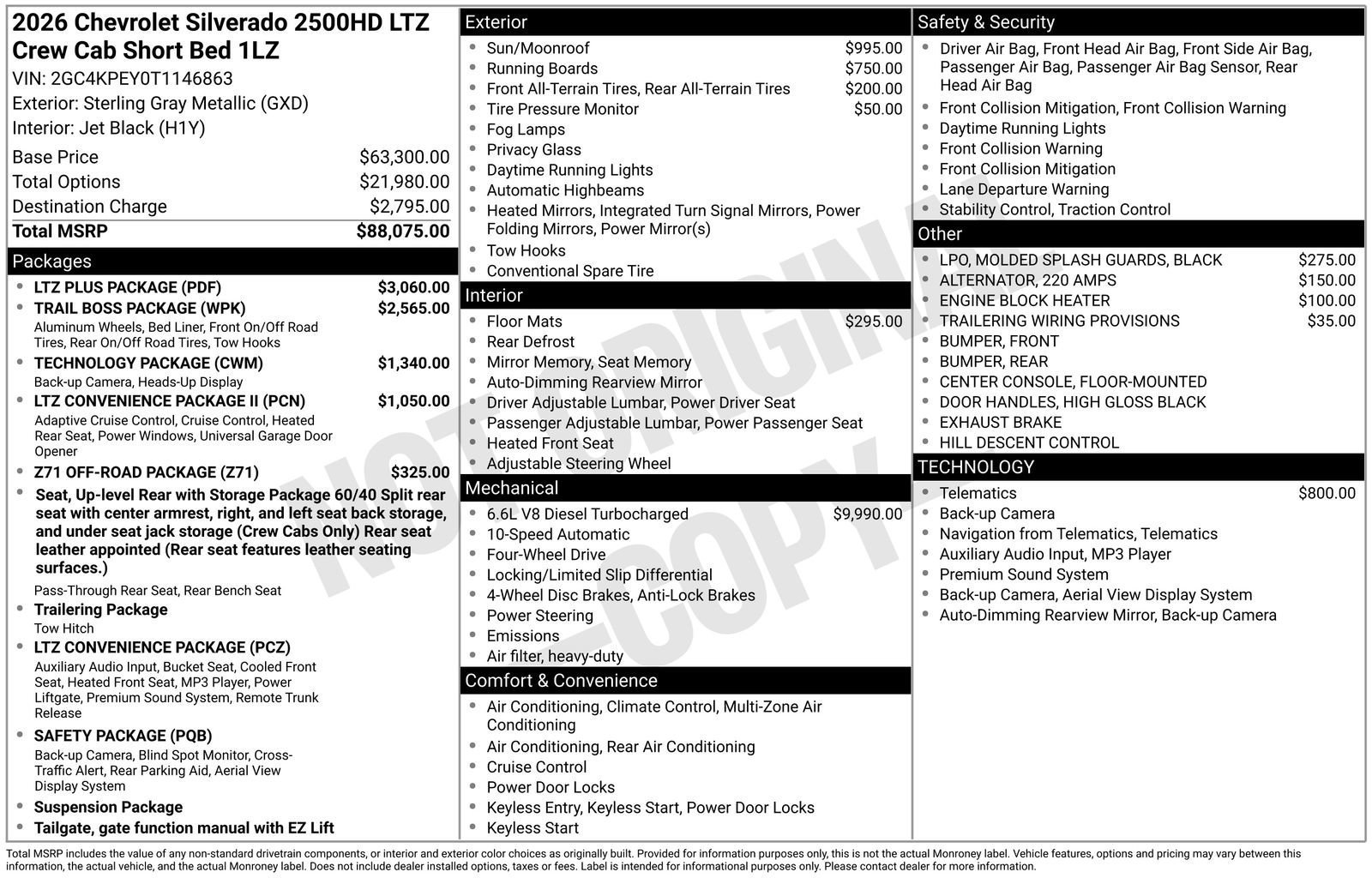 New 2026 Chevrolet Silverado 2500 LTZ w/ LTZ Plus Package AWD/4WD image 16