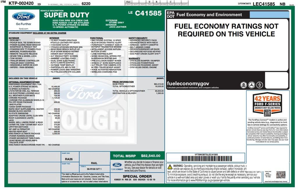 Used 2020 Ford F350 King Ranch w/ King Ranch Ultimate Package image 3