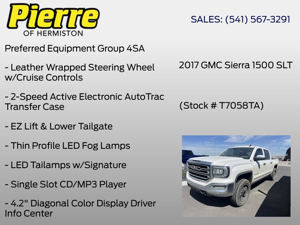 Used 2017 GMC Sierra 1500 SLT AWD/4WD image 8