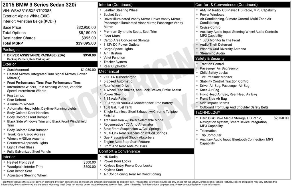 Used 2015 BMW 320i Sedan image 7
