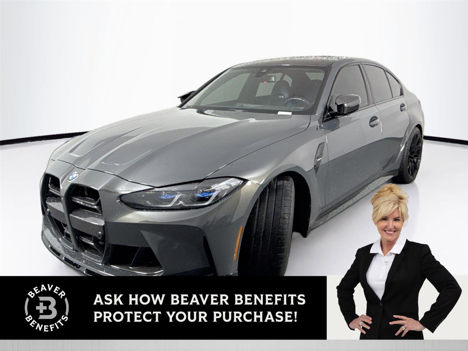 Used 2023 BMW M3 w/ M Carbon Exterior Package RWD image 1