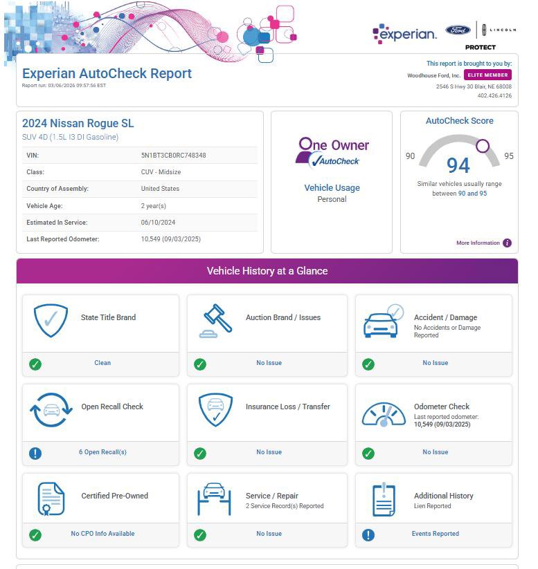 Certified 2024 Nissan Rogue SL w/ SL Premium Package image 22