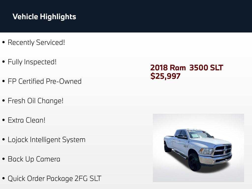 Used 2018 RAM 3500 SLT AWD/4WD image 2