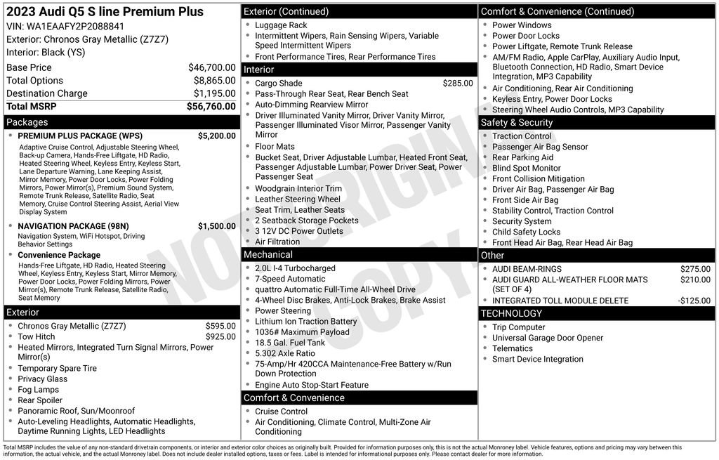 Certified 2023 Audi Q5 2.0T Premium Plus w/ Premium Plus Package AWD/4WD image 3