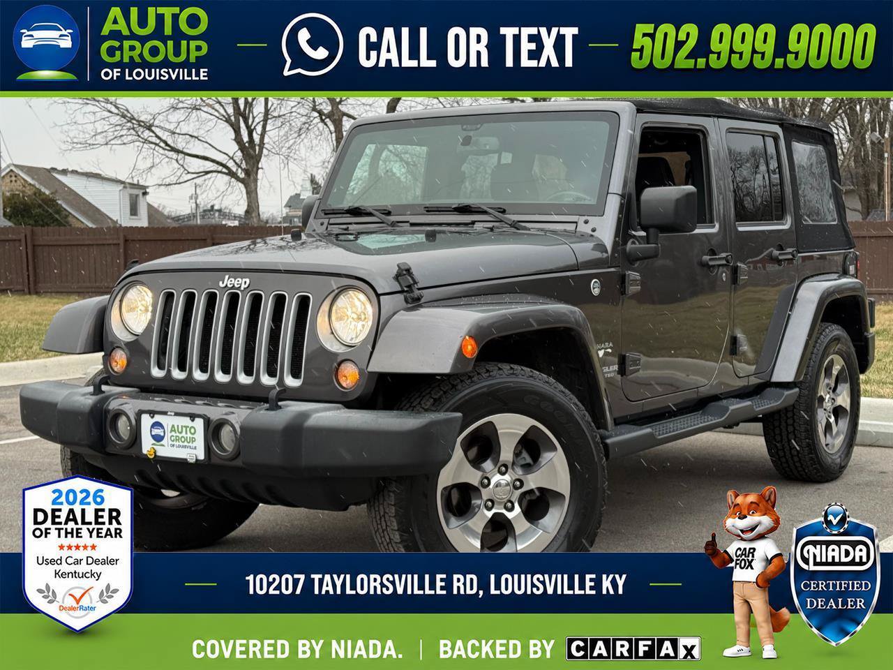 Used 2016 Jeep Wrangler Unlimited Sahara w/ Dual Top Group AWD/4WD image 1