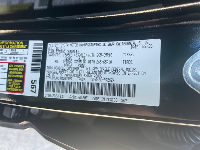 New 2026 Toyota Tacoma TRD Sport w/ TRD Sport Upgrade Package AWD/4WD image 26