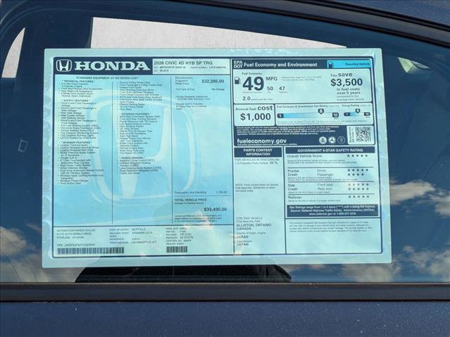 New 2026 Honda Civic Sport Touring image 18