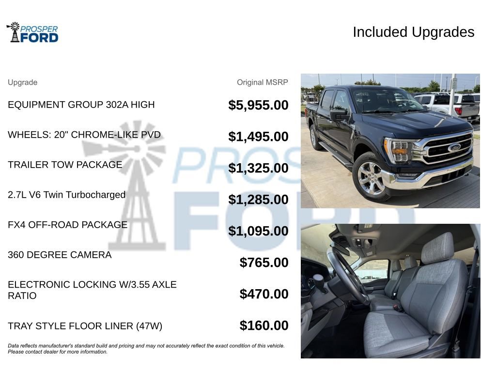 Used 2022 Ford F150 XLT w/ Equipment Group 302A High AWD/4WD image 3