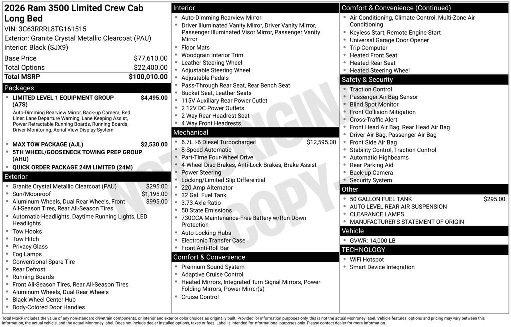 New 2026 RAM 3500 Limited image 9