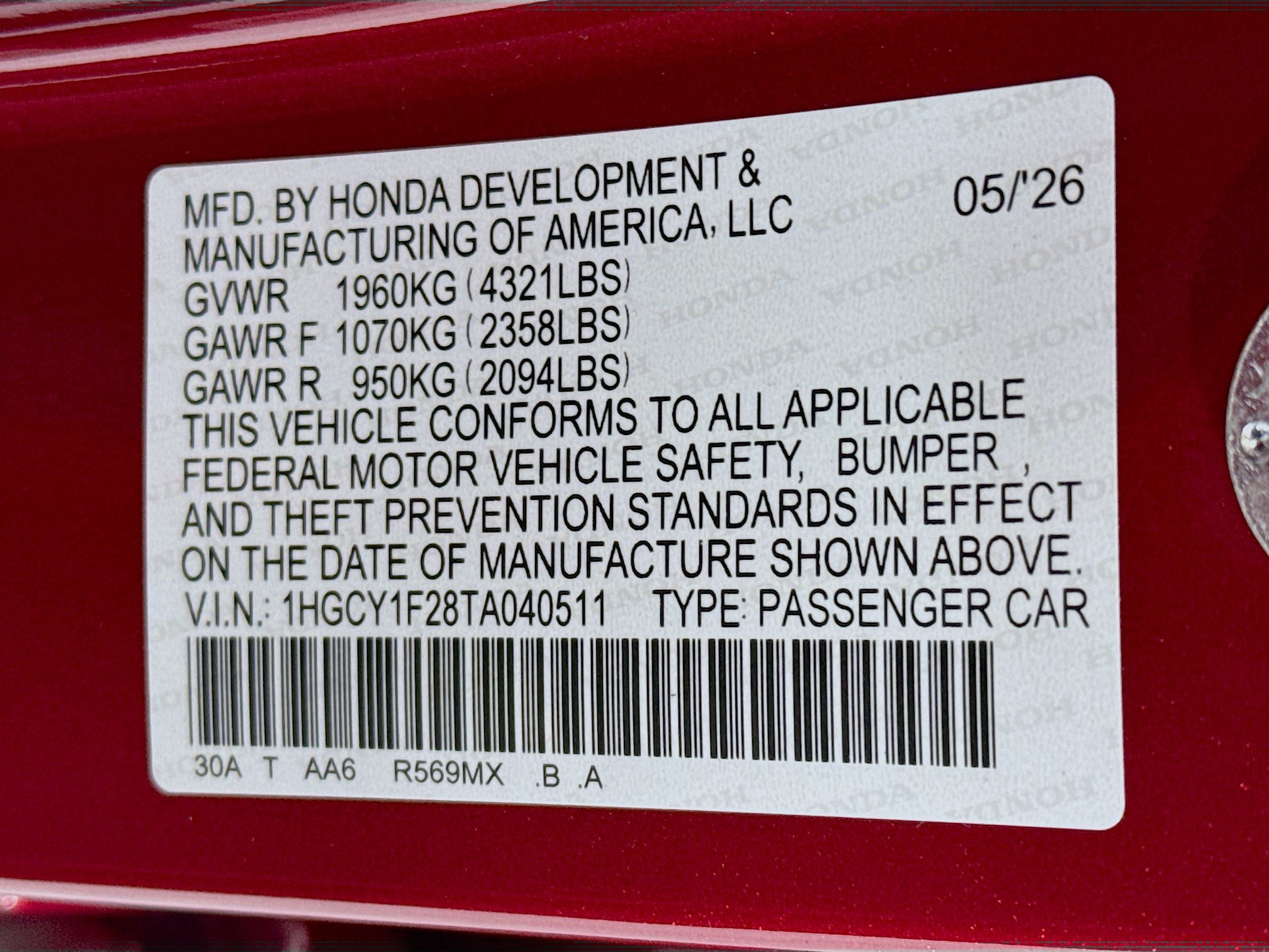 New 2026 Honda Accord LX image 29