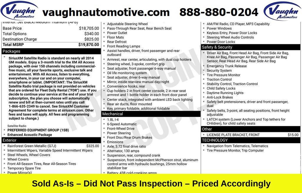 Used 2014 Chevrolet Cruze LS FWD image 1
