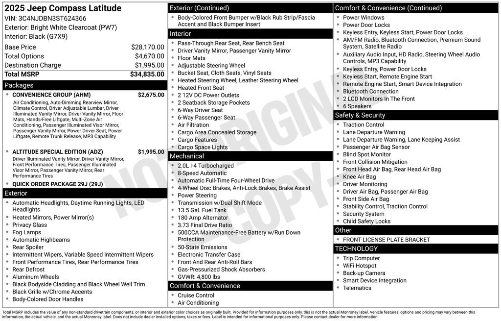 Used 2025 Jeep Compass Latitude w/ Convenience Group image 4