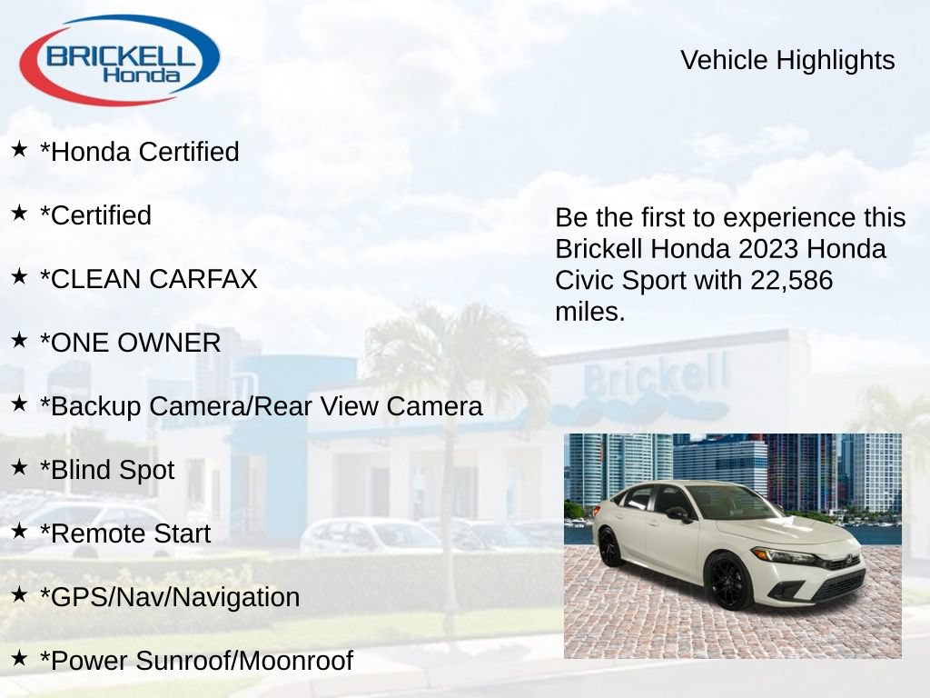 Certified 2023 Honda Civic Sport image 9