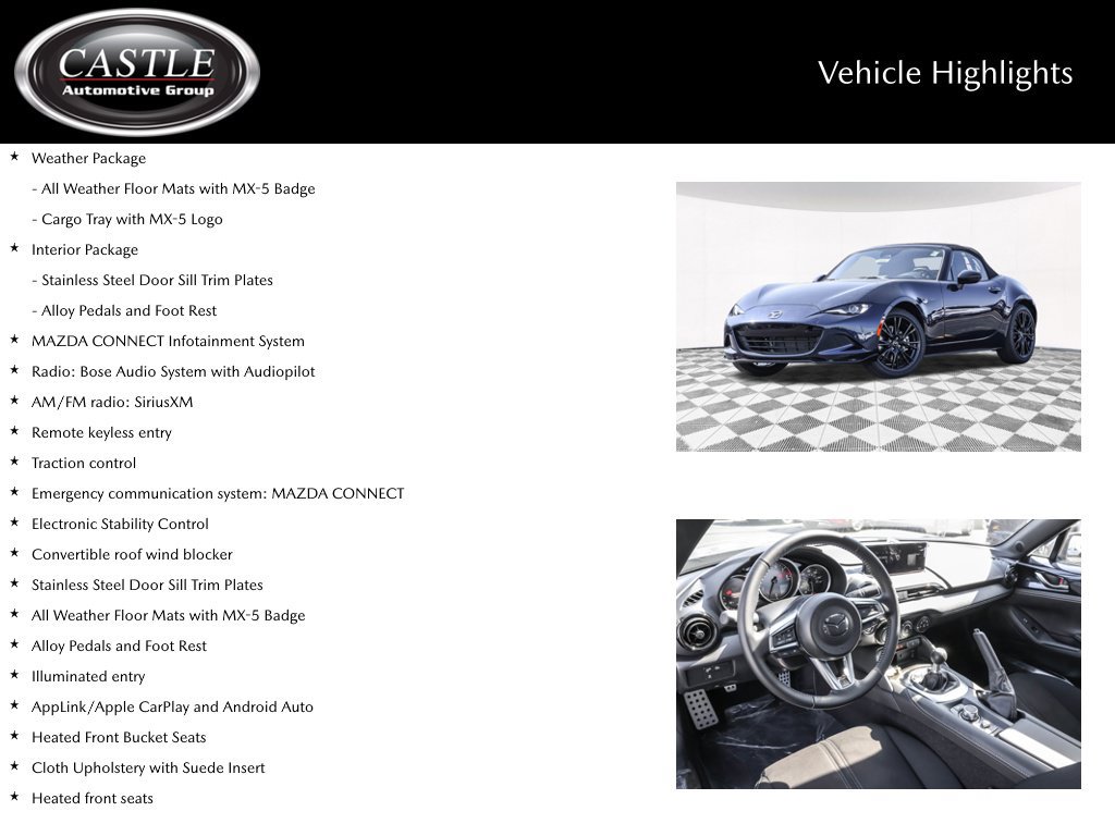 New 2026 MAZDA MX-5 Miata Club w/ Interior Package RWD image 4