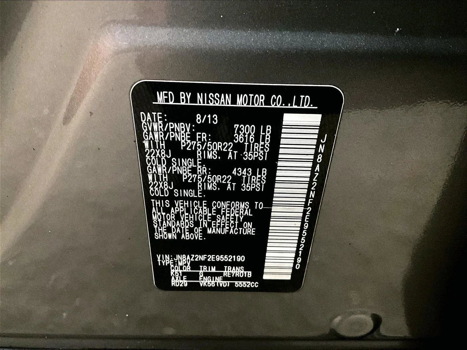 Used 2014 INFINITI QX80 2WD w/ Theater Package image 35