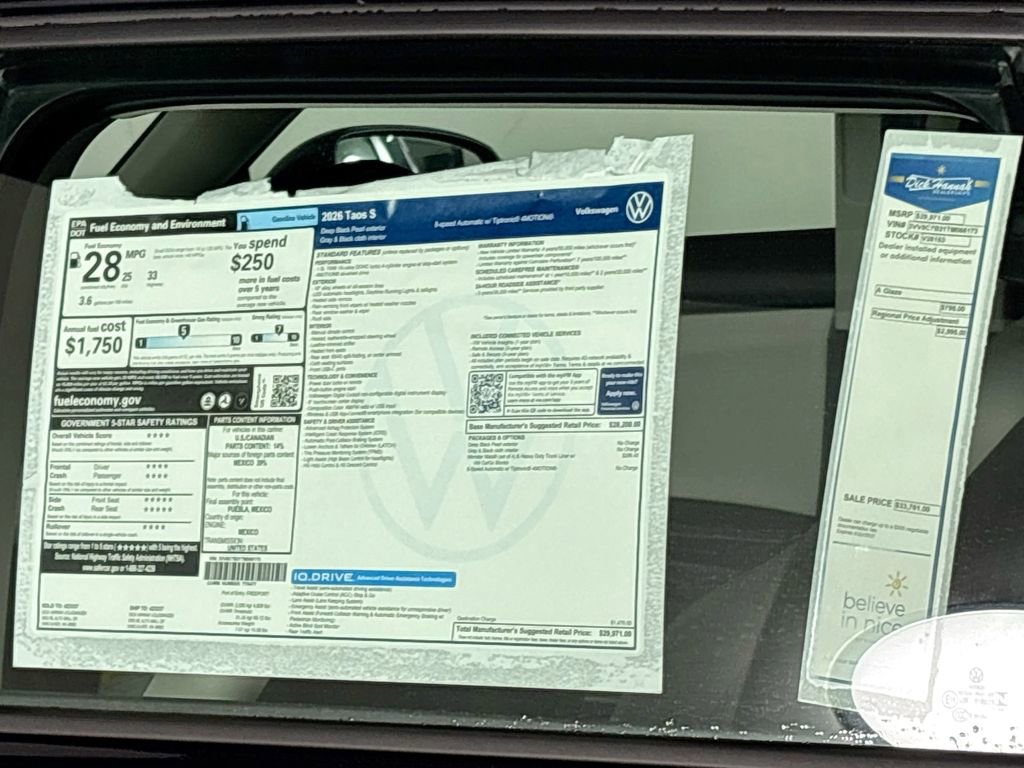 New 2026 Volkswagen Taos S AWD/4WD image 23