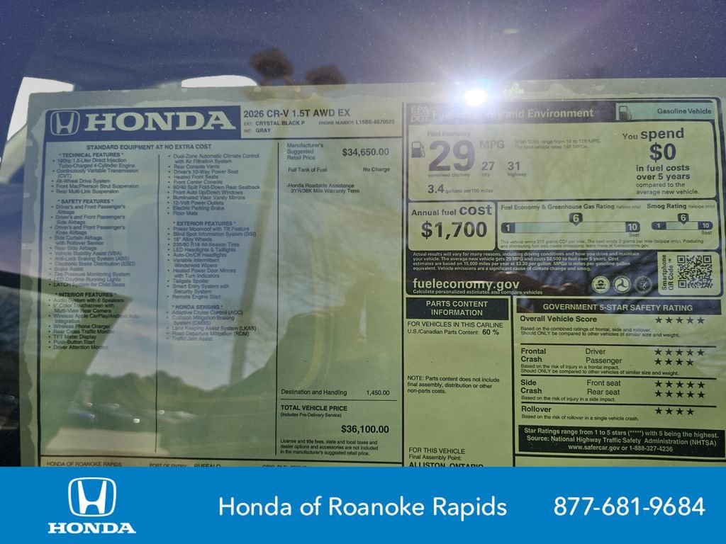 New 2026 Honda CR-V EX image 25