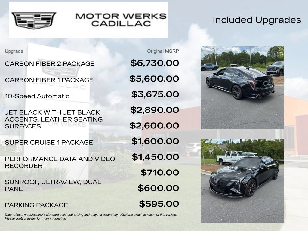 Used 2025 Cadillac CT5 V Blackwing w/ Carbon Fiber 2 Package RWD image 4