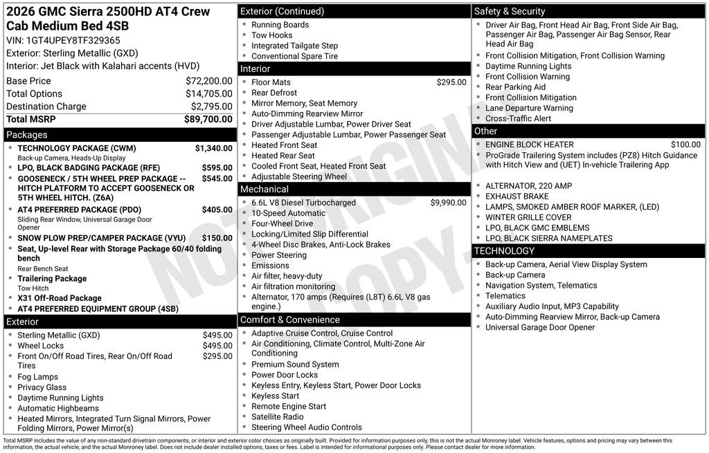 New 2026 GMC Sierra 2500 AT4 w/ Technology Package AWD/4WD video 2