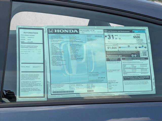 New 2026 Honda Accord SE image 17