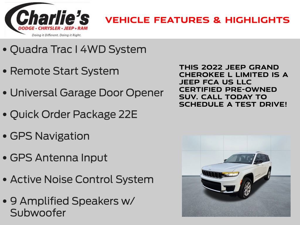 Certified 2022 Jeep Grand Cherokee L Limited image 19