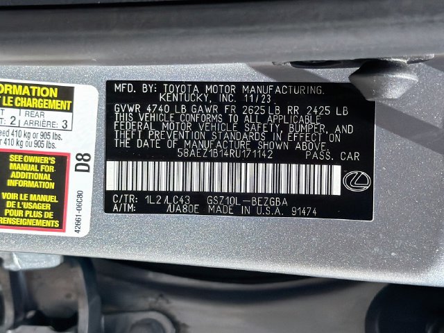 Used 2024 Lexus ES 350 w/ Technology Package FWD image 43