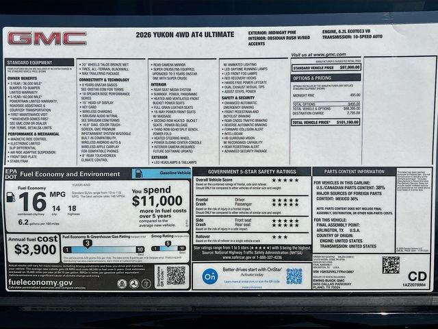 New 2026 GMC Yukon AT4 Ultimate AWD/4WD image 21