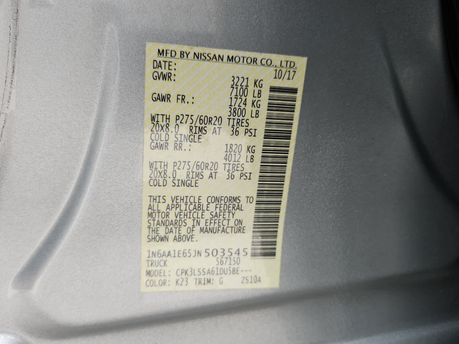 Used 2018 Nissan Titan SV w/ SV Convenience Package RWD image 7