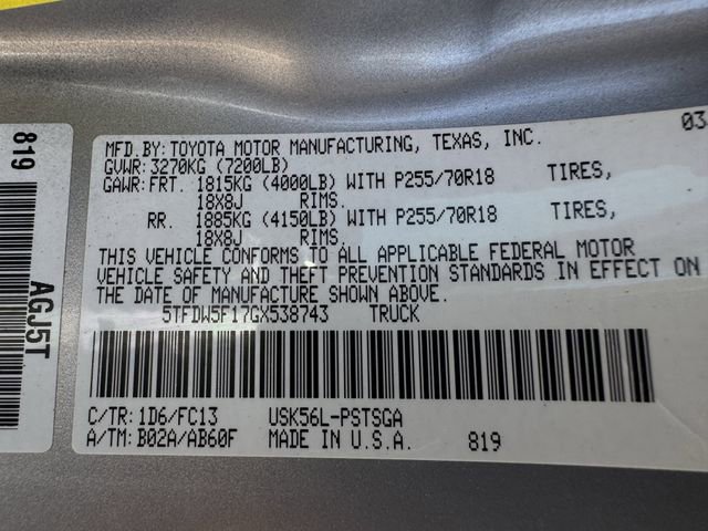 Used 2016 Toyota Tundra SR5 w/ SR5 Upgrade Package image 32