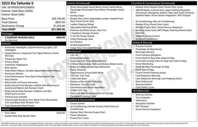Used 2023 Kia Telluride S w/ S Sunroof Package image 10